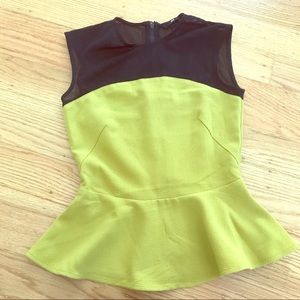 H&M peplum with mesh top XS